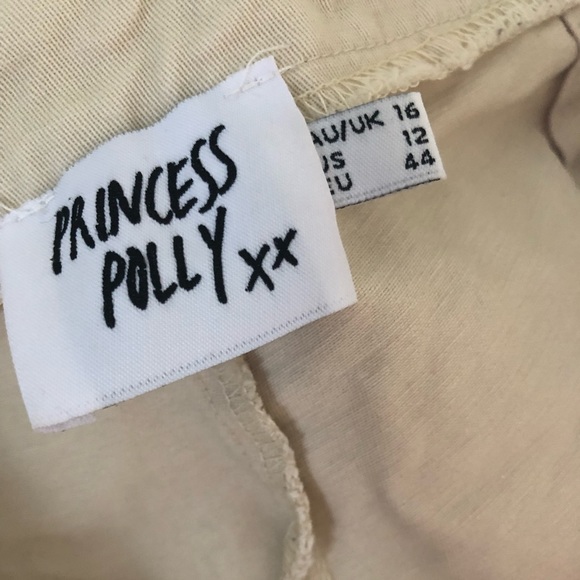 Princess Polly high waist beige wide leg utility pants - Picture 2 of 7